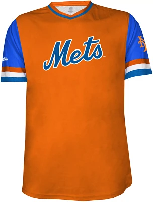 Stitches Men's New York Mets Orange V-Neck Jersey