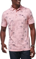 TravisMathew Men's Coconut Palm Golf Polo