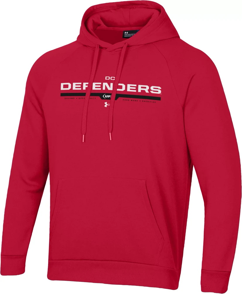 Under Armour Men's UFL D.C. Defenders Wordmark Red Hoodie