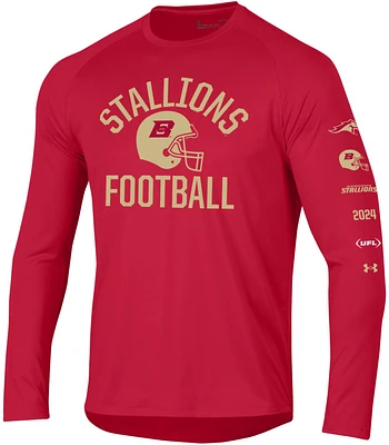 Under Armour Men's UFL Birmingham Stallions Tech Red Long Sleeve T-Shirt