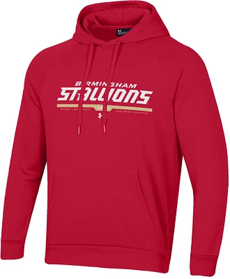 Under Armour Men's UFL Birmingham Stallions Wordmark Red Hoodie