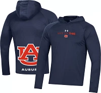 Under Armour Men's Auburn Tigers Blue Long Sleeve Hooded Bench T-Shirt