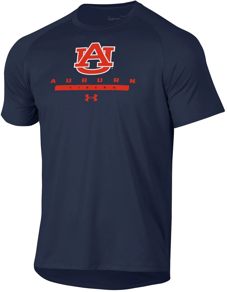 Under Armour Men's Auburn Tigers Blue Tech Performance T-Shirt