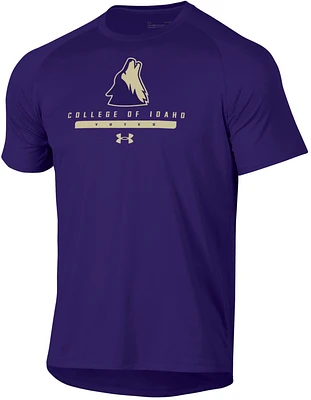 Under Armour Men's College of Idaho Yotes Purple Tech Performance T-Shirt