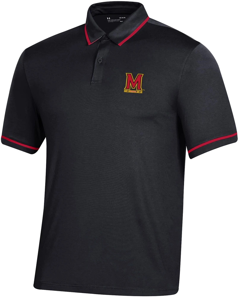 Under Armour Men's Maryland Terrapins Black Tipped Polo