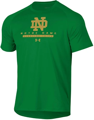 Under Armour Men's Notre Dame Fighting Irish Green Tech Performance T-Shirt