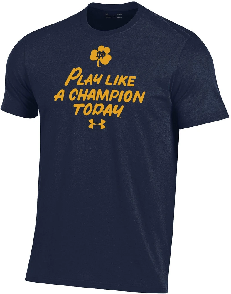 Under Armour Men's Notre Dame Fighting Irish Navy Play Like a Champ T-Shirt