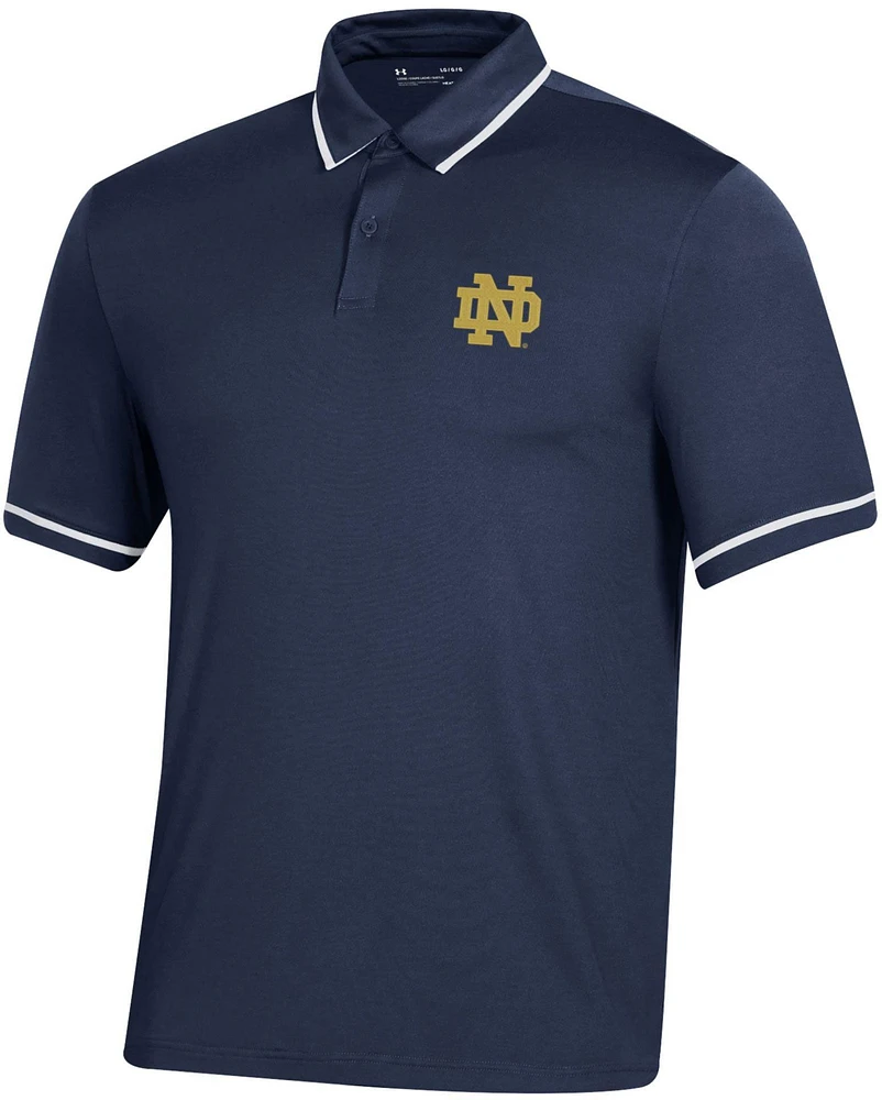 Under Armour Men's Notre Dame Fighting Irish Navy Tipped Polo