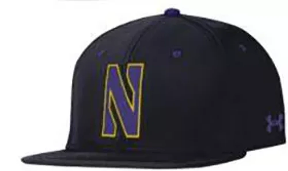 Under Armour Men's Northwestern Wildcats Black Fitted Baseball Hat