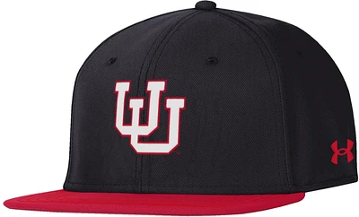 Under Armour Men's Utah Utes Black Fitted Baseball Hat