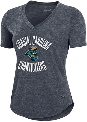 Under Armour Women's Coastal Carolina Chanticleers Black Breezy T-Shirt