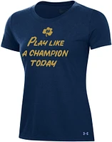 Under Armour Women's Notre Dame Fighting Irish Navy Play Like a Champ T-Shirt