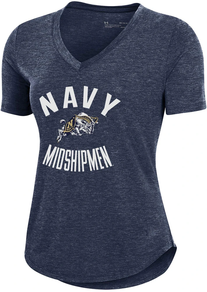 Under Armour Women's Navy Midshipmen Breezy T-Shirt