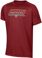 Under Armour Youth UFL Michigan Panthers Wordmark Cardinal Red Tech T-Shirt