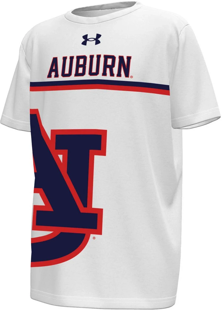 Under Armour Youth Auburn Tigers White Game Motto Sleeve T-Shirt