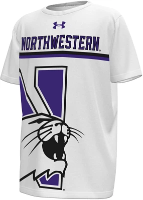 Under Armour Youth Northwestern Wildcats White Game Motto Sleeve T-Shirt