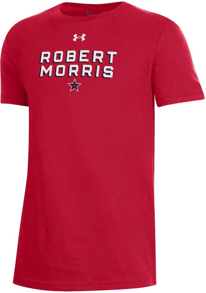 Under Armour Youth Robert Morris Colonials Red Performance Cotton T-Shirt