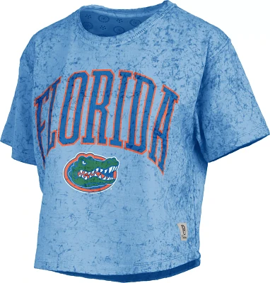 Pressbox Women's Florida Gators Royal Sunwashed 2.0 Cropped T-Shirt