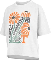 Pressbox Women's Tennessee Volunteers White Daisy Midi T-Shirt