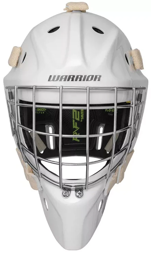 Warrior Ritual F2 E+ Hockey Mask with Certified Stainless Square Cage- Senior