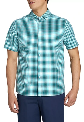 Walter Hagen Men's Clubhouse Gingham Button Down Golf Shirt