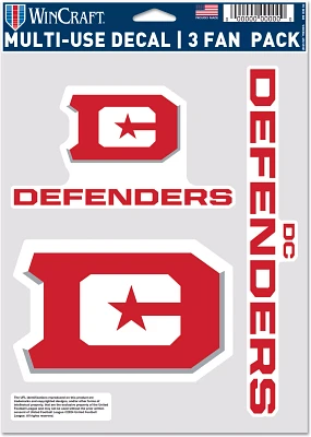 WinCraft UFL D.C. Defenders 3-Pack Fan Decal