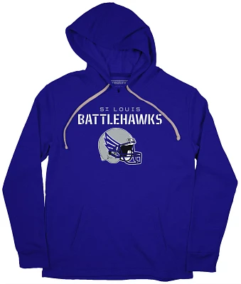 BreakingT Men's UFL St. Louis Battlehawks Helmet Logo Royal Pullover Hoodie