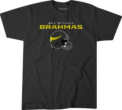 BreakingT Men's UFL San Antonio Brahmas Helmet Logo Black T-Shirt