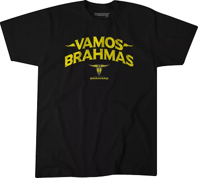 BreakingT Men's UFL San Antonio Brahmas Vamos Brah Black T-Shirt