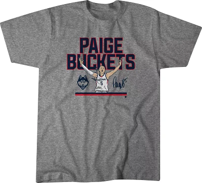 Breaking T UConn Huskies Grey Paige Bueckers Buckets T-Shirt