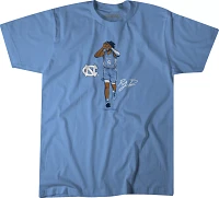 Breaking T North Carolina Tar Heels Blue RJ Davis T-Shirt