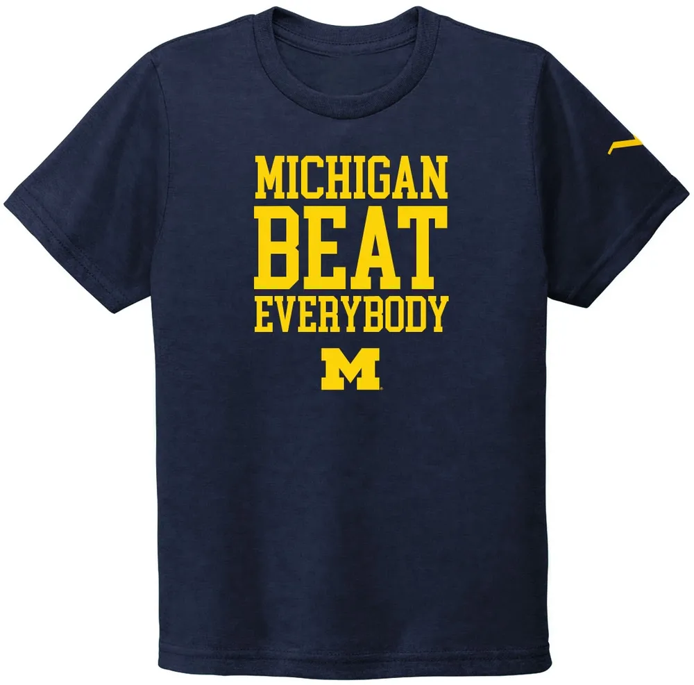 Michigan Beat Everybody Youth Wolverines Navy T-Shirt