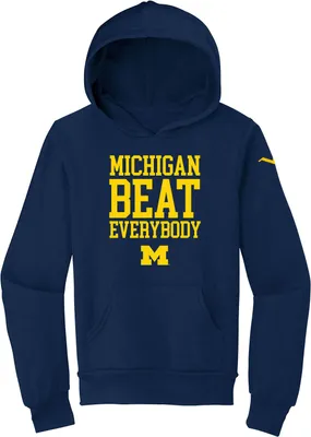 Michigan Beat Everybody Youth Wolverines Navy Pullover Hoodie