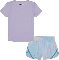 Under Armour Little Girls' Big Logo Shirt and Shorts Set