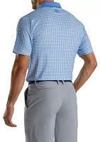 FootJoy Men's U.S. Open Stretch Lisle Mini-Check Golf Polo