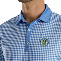 FootJoy Men's U.S. Open Stretch Lisle Mini-Check Golf Polo