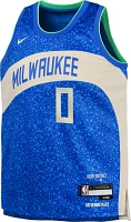 Nike Youth 2023-24 City Edition Milwaukee Bucks Damian Lillard #0 Swingman Jersey