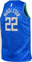 Nike Youth 2023-24 City Edition Milwaukee Bucks Khris Middleton #22 Royal Swingman Jersey