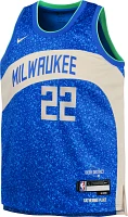 Nike Youth 2023-24 City Edition Milwaukee Bucks Khris Middleton #22 Royal Swingman Jersey