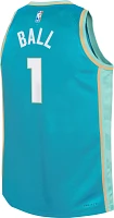 Jordan Youth 2023-24 City Edition Charlotte Hornets LaMelo Ball #1 Teal Swingman Jersey