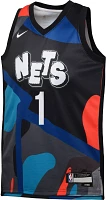 Nike Youth 2023-24 City Edition Brooklyn Nets Mikal Bridges #1 Black Swingman Jersey