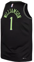 Nike Youth 2023-24 City Edition New Orleans Pelicans Zion Williamson #1 Black Swingman Jersey