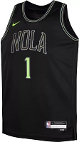 Nike Youth 2023-24 City Edition New Orleans Pelicans Zion Williamson #1 Black Swingman Jersey