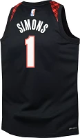 Nike Youth 2023-24 City Edition Portland Trail Blazers Anfernee Simons #1 Black Swingman Jersey