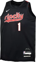 Nike Youth 2023-24 City Edition Portland Trail Blazers Anfernee Simons #1 Black Swingman Jersey