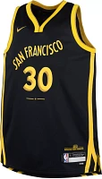 Nike Youth 2023-24 City Edition Golden State Warriors Steph Curry #30 Black Swingman Jersey