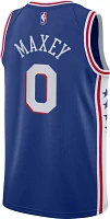 Nike Youth Philadelphia 76ers Tyrese Maxey #0 Blue Swingman Jersey