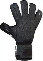 Elite Adult Black Solo Soccer Goalkeeper Gloves