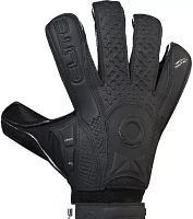 Elite Adult Black Solo Soccer Goalkeeper Gloves