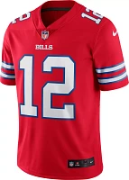 Nike Men's Buffalo Bills Jim Kelly #12 Vapor Limited Alternate Red Throwback Jersey